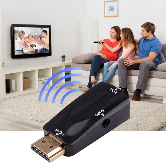 Taotanxi HDMI to VGA Adapter Converter with 3.5mm Audio Jack Cable,4K HDMI to VGA Converter Male to Female Gold-Plated Connector for Laptop,PC, Desktop,Monitor, Projector,HDTV,DVD