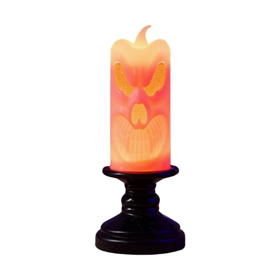 Taotanxi Halloween Pumpkin Globe Candles Lighted Lamp, Battery Operated Spooky Spinning Water Glittering Tornado Candle Flameless Candles Table Centerpiece for Halloween Decoration Indoor
