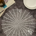 thumbnail image 1 of Taotanxi Halloween Spider Web Placemats- 15"" Heat Insulation Halloween Placemats Spider Web Table Mats- Hollow Out Spiderweb Coasters Placemat for Dining Table Halloween Decoration (Silver), 1 of 8