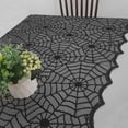 thumbnail image 1 of Taotanxi Halloween Table Runner with Spider Web Lace Festival Table Runner Halloween Table Decoration for Parties & Gatherings, 100% Polyester, 40 X 31 Inch, 1 of 6