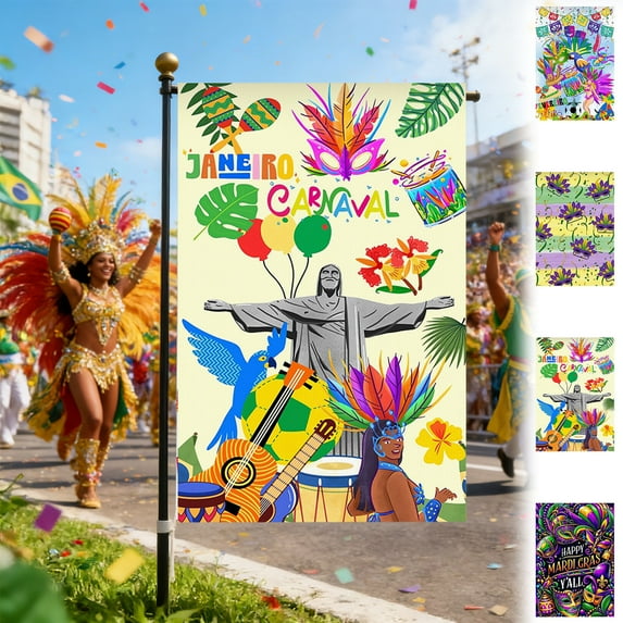 Taotanxi Happy Mardi Gras Garden Flag Masquerade Mask Cat Yard Flags Spring New Orleans Carnival Festival Masquerade Celebration Season Holiday Party Yard Decoration for Outside 12x18 Double Sided