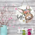 thumbnail image 1 of Taotanxi Hello Summer Easter Bunny Rabbit Sign for Front Door Decor, Daisy Flowers Wood Door Hanger for Outdoor Outside Porch, Spring Rustic Farmhouse Wooden Wreath Indoor Wall Hanging Decoration, 1 of 6