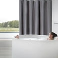 thumbnail image 1 of Taotanxi Hotel Quality Fabric Shower Curtain Liner 47 Inch By 72 Inch, Dark Gray Water Resistant Bathroom Curtains Rust Resistant Grommets & Weighted Bottom Hem Machine Washable, 1 of 6