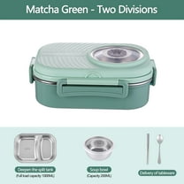 Taotanxi Insulated Lunch Box, Warmer Heated Food Containers, Portable Stainless Steel Bento Box for Adults, Reusable Lunch Boxes for Travel/office/Work/Home Gift for Fathers