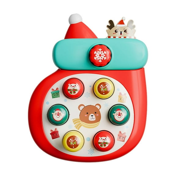 Taotanxi Interactive Christmas Themed Sensory Toy For Infants With Handheld Use Features Pattern Exploration Eye Hand Coordination And Play
