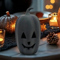 Taotanxi Jack O’ Lantern Halloween Pumpkins Spooky Scary Cute Autumn Fall Harvest Kitchen Dining Dinner Table Tabletop Decor Decoration Gray
