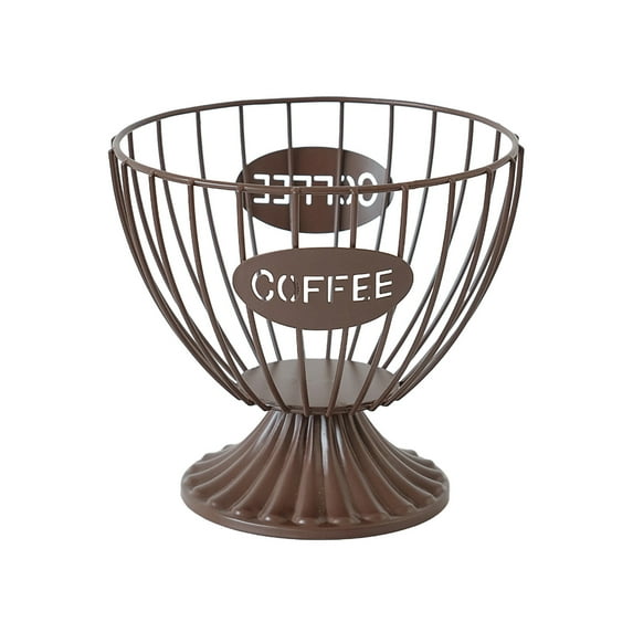 Taotanxi K Cup Holder and Pod Storage Organizer for Counter - Metal Basket for Keuring Pods, Coffee Bar Decor, Capsule and Creamer Organizer - Coffee
