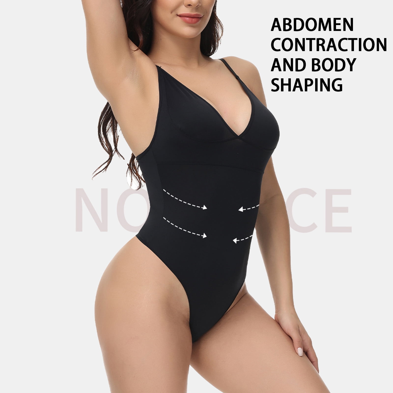 Taotanxi Ladies Seamless One-Piece Thong Body Shaper Abdominal Lifter Hip Shaper Underwear
