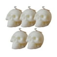 thumbnail image 1 of Taotanxi Large Skull Candles (5-Pack, White); 2.7 x 2.1-Inch Decorative Themed Candles for Halloween, Horror and Novelty Decor, 1 of 5