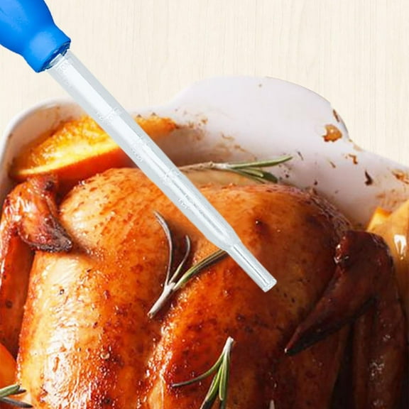 Taotanxi Large Turkey Baster - Premium Baster Tool for Cooking - Easy to Use and Clean - Heavy Duty Baster Syringe - Flavor Meat Poultry, Beef, Chicken - Blue