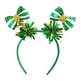 thumbnail image 1 of Taotanxi Light Up St Patrick'S Day Bow Headbands Led Clover Hairband Green Irish Headpiece for Women for Girls, Kids, And Women (Christmas Green), 1 of 5