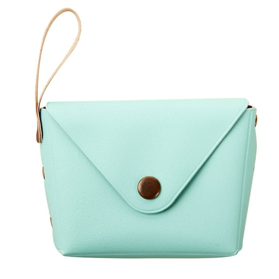 Taotanxi Little Girls Makaron Purse Solid Candy Color Buckle Women Children Handbag（Green）