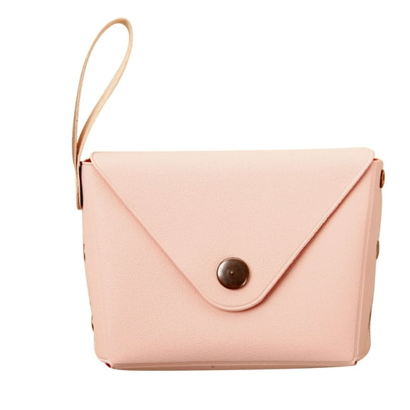 Taotanxi Little Girls Makaron Purse Solid Candy Color Buckle Women Children Handbag（Pink）