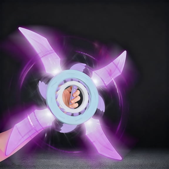 Taotanxi Luminous Flywheel, Fidget Spinner Gifts for Adults Kids, Finger Hand Spinner, Fidgets for Kids, Stress Anxiety ADHD Relief Figets Toy, Luminous Night Effects, Blue