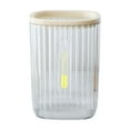 thumbnail image 1 of Taotanxi Makeup Brush Holder Organizer for Vanity, Acrylic Gold Make Up Brushes Holders Container Storage Cup With Striped Design for Bathroom Countertop, Pen Pencil Holder Cosmetic Cup for Desk, 1 of 6