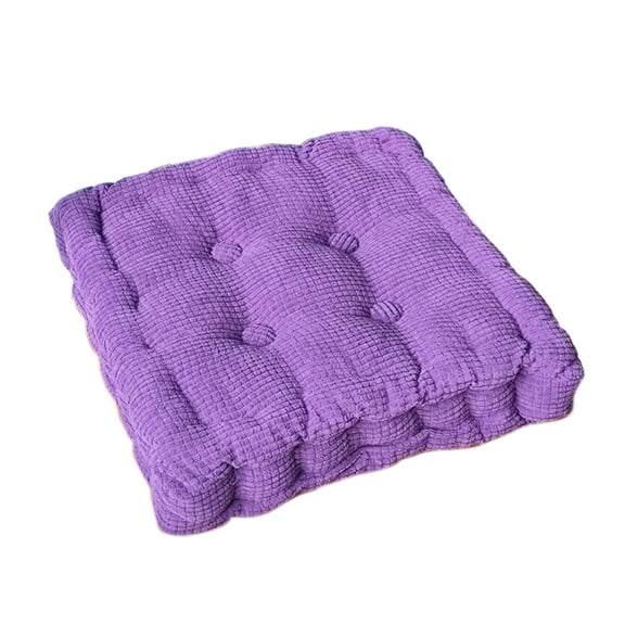 Taotanxi Meditation Floor Pillow Large Square Floor Cushions for Adults Purple Corduroy Floor Seat Pillows Cushion for Living Room Balcony Tatami Yoga,18X18 Inch