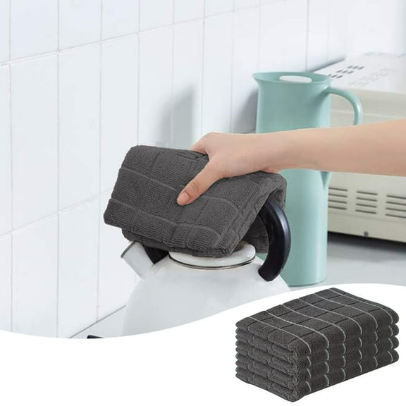 Taotanxi Microfiber Cleaning Cloth, All-Purpose Microfiber Towels, Streak Free Cleaning Rags, Pack Of 12, Black, Size 45 X 65 Cm(17.72 X 25.59 Inch)