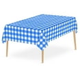 thumbnail image 1 of Taotanxi Navy Blue and White Checkered Tablecloth, Dark Blue Plastic Table Cloths for Parties Disposable, 54 x 108 inch Waterproof Blue Gingham Camping Tablecloth for Birthday, Party, Picnic, 1 of 7