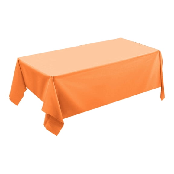 Taotanxi Orange Disposable Plastic Tablecloth for Rectangle Tables (1 Pack) Premium Decorative Table Cloth for Parties, Events & Weddings, Indoors & Outdoors, 54 x 72 inches, Plastic Table Cover