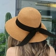 thumbnail image 1 of Taotanxi One size L Womens Straw Sun Hat,Wide Brim Large Beach Hats,UPF 50+ Floppy Summer Hat for Big Heads, 1 of 7