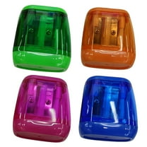 Taotanxi Pencil Sharpeners, Manual Pencil Sharpeners, 3PCS Orange Dual Holes Pencil Sharpener with Lid, Portable Pencil Sharpener for Ki-ds Adults Schoo-l Office