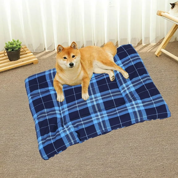 Taotanxi Pet Comfort Dog Pillow, Tiny 14" x 18", Blue – Machine Washable Dog Bed for House, Sofa, Crate & Travel – Poly Cotton Shell, Winter Warmth, Soft, Comfy, Durable, Top Pet Bedding