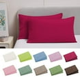 thumbnail image 1 of Taotanxi Pillow Cover, King Size, Pillow Cases - 2 Pack - Envelope Closure - Soft Brushed Microfiber Fabric - Shrinkage and Fade Resistants Pillow Covers 20 X 36 Inches,Hot Pink/0881, 1 of 1