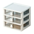 thumbnail image 1 of Taotanxi Plastic Drawer Storage, 1 Pc Storage Bins With Drawers 3 Drawers Storage Station Cube for Cosmetic Makeup Stationery, 1 of 6