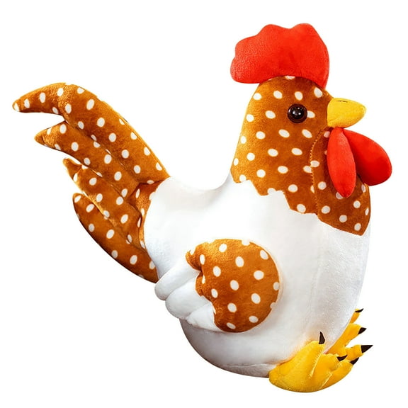 Taotanxi Polka Dot Chicken Doll, Simulation Chicken Doll Large Rooster Plush Toy Doll Cloth Doll A