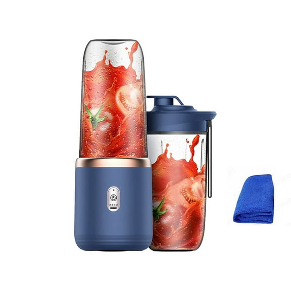 Taotanxi Portable Blenders，Smooths Blenders For Shakes ，Fruit Juicer Usb Rechargeable ，With 6 Blades Small Blenders， Handheld Blenders ，For Sports Travel And Outdoors Blue