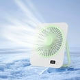 thumbnail image 1 of Taotanxi Rechargeable Portable Desk Fan, 6.5 Inch Small Personal Fan 4000mAh Battery Operated & USB Powered, Slim Silent, Foldable, 4 Speeds for Travel Office Indoor Outdoor Table Desktop (Green), 1 of 6
