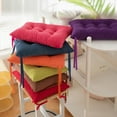thumbnail image 1 of Taotanxi Rectangle Stool Cushion with Four Straps Soft Cotton Fabric Barstools Cushions with Ties,13.8 x 9.4 inch (Coffee-Colored), 1 of 8