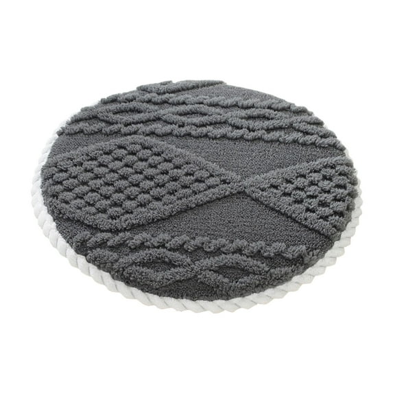 Taotanxi Round Sponge Plushing Chair Pad Children's Thick Non-slip Chair Pad Tea Chair Round Stool Cushion Round Chair Seat Cushion,Gray