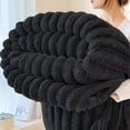 thumbnail image 1 of Taotanxi Ruched Throw, 39"x59" Fleece Blanket, Soft Lightweight, Bed Blankets for Bed, Throw, Dark Gray, 1 of 6