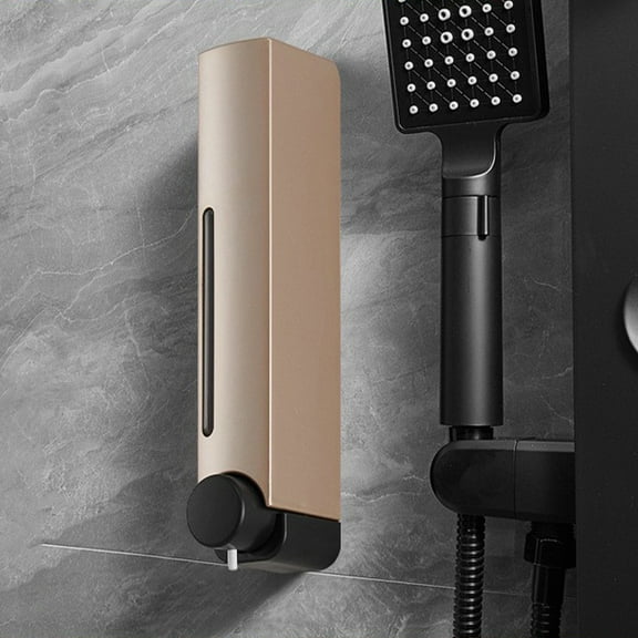 Taotanxi Shampoo and Conditioner Dispenser Shower Soap Dispenser Shower Dispenser No Drill Shampoo Dispenser for Shower Wall, Body Wash Wall Mounted for Bathroom Hotel,1200ML,Gold