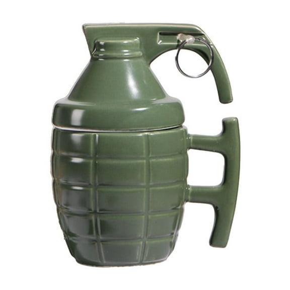 Taotanxi Shaped Grenade Ceramic Mug With Unique， Design And Comfortable Grip, Ideal For Coffee And Tea Hot Drinks, Practical And Stylish Gift Choice Green