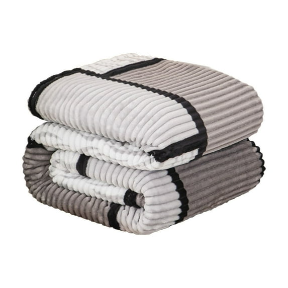 Taotanxi Sherpa Blanket Fleece Throw Blanket Twin Plaid Thick Bed Blanket, Soft Warm Cozy Throw Blanket for Couch 60”*40” Gray