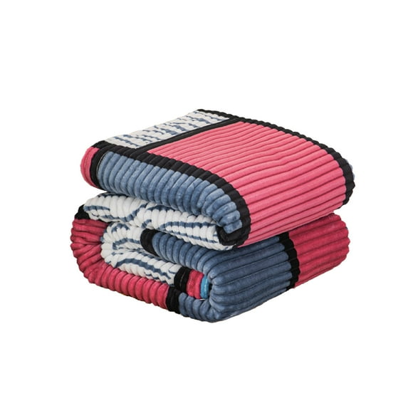 Taotanxi Sherpa Blanket Fleece Throw Blanket Twin Plaid Thick Bed Blanket, Soft Warm Cozy Throw Blanket for Couch 60”*40” Red