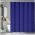 thumbnail image 1 of Taotanxi Shower Curtain Liner, Fabric Bathroom Curtain with Hooks for Hotel, Weighted Hem, Water Repellent, Dark Blue#1011, 70.87 x 70.87 Inch, 1 of 7