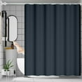 thumbnail image 1 of Taotanxi Shower Curtain Liner, Fabric Bathroom Curtain with Hooks for Hotel, Weighted Hem, Water Repellent, Dark Gray#1012, 70.87 x 70.87 Inch, 1 of 7