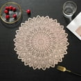 thumbnail image 1 of Taotanxi Silver Round Placemats, Hollow Out Washable And Wipeable Place Mats, Pressed Vinyl Table Mats for Anniversary Dinner Kitchen Decorations, 1 of 6