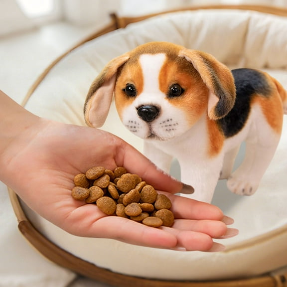 Taotanxi Simulated Cute Puppy Soft Plush Stuffed Animal Figure Toy, 6 Inch, Golden Brown