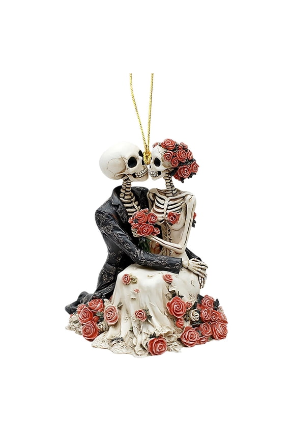 Skeleton Couple Pendant Keychain Car Accessories Backpack Small Pendant