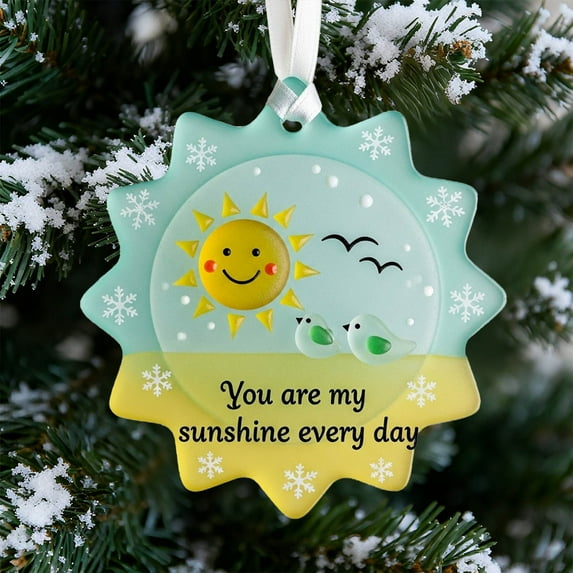 Taotanxi Snowflake Decoration - Winter Glass Decorative Charm for Holiday Gatherings, Seasonal Accent with Hanging Function, Snowflake Ornament for Indoor Outdoor Family Home Party Window