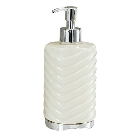 Taotanxi Soap Dispenser, 400ml/13oz Plastic Liquid Soap Pump Dispenser, Refillable Dish Soap Dispenser for Kitchen Bathroom Washroom (White)