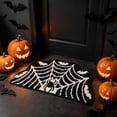 thumbnail image 1 of Taotanxi Spider Web Bath Mat, Halloween Bathroom Rug 15x23 Inches, Halloween Rugs Bathroom Decor, Black Gothic Bath Mat, Ultra Soft Great Absorbency, 1 of 6