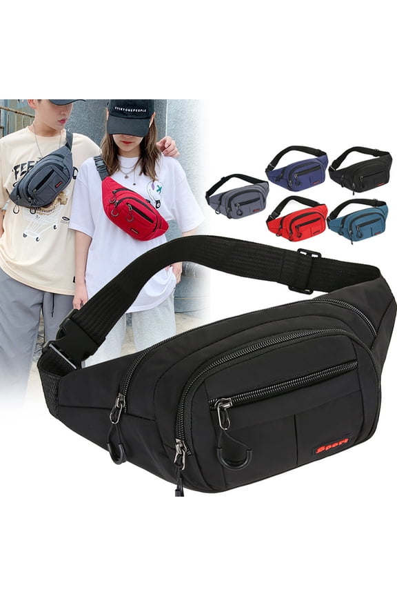 Sports Waist Packs Fanny Bag, Multiple Functions Hip Bum Chest Belly Back Bags With Adjustable Belt Strap for Men, Women Fit for Outdoor Events Like Hiking, Cycling, Running (Green)