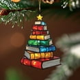 thumbnail image 1 of Taotanxi Stacks of Christmas Book Tree Suncatcher Ornament,Book Lover Gifts for Librarians Reader Bookworm Book Club Arcylic Book Tree Ornament Decor for Friends Sister Christmas Birthday Gifts, 1 of 7