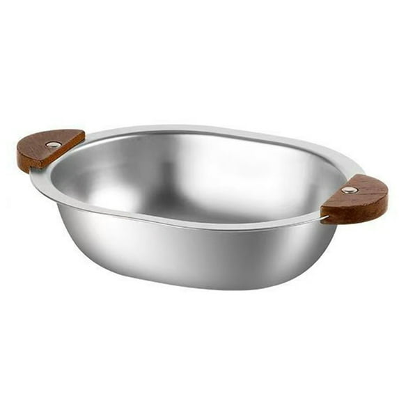 Taotanxi Stainless Steel Bowl - Camp Bowl With Handles, Serve Ramen Pasta Salad Soup Cereal Chips, Camping Dinnerware, Unbreakable And Safe for Kids, Shatterproof Serving Bowl (Small/Round)