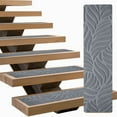thumbnail image 1 of Taotanxi Stair Treads Non Slip for Wooden Steps, 7.4" X 21.6" Stair Runner Carpet Treads Indoor with Reusable Adhesive, Stairslide Carpets Rugs Safety Mats for Elders, Kids & Dogs, Grey, 1 of 6